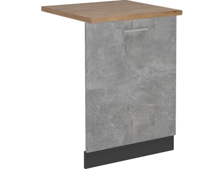 Geschirrspülblende Vicco R-Line Beton 60 cm , AP Eiche, Model 55024