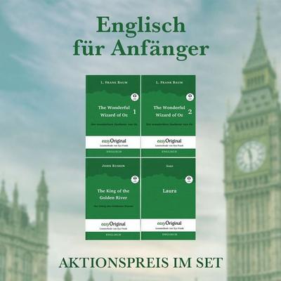Englisch für Anfänger (Bücher + Audio-Online) - Lesemethode von Ilya Frank, Set von L. Frank Baum,John Ruskin,Hector Hugh Munro (Saki), EasyOriginal