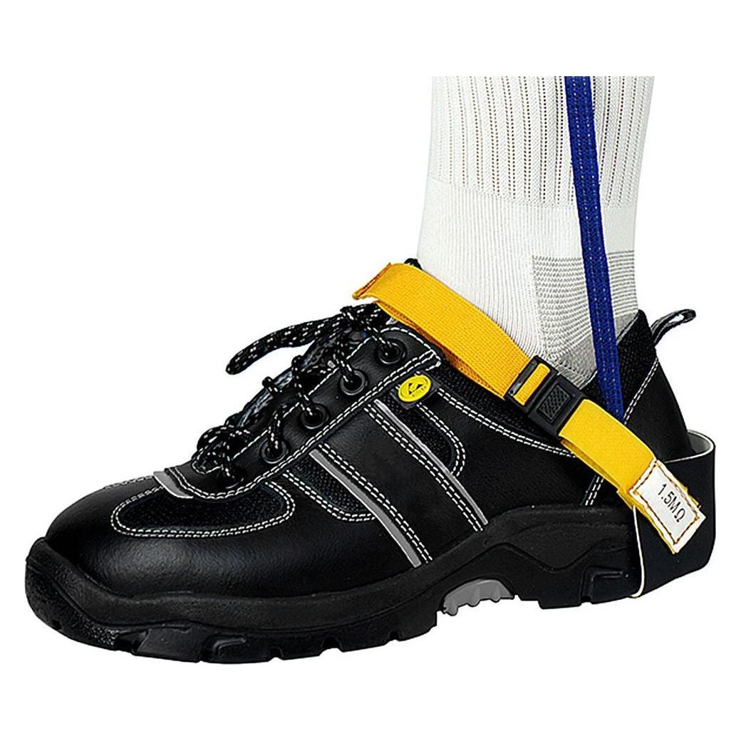 Top Swede ESD-Fersenband, 1 MOhm Clipverschluss, gelb/blau (Statikschutz) (SG-FB-GEBL-CLIP)