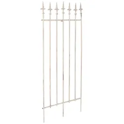 Décoshop26 - Rankgitter für Kletterpflanzen Gartendekoration aus gealtertem cremefarbenem Metall 10_0003877