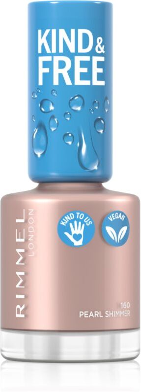 Rimmel Kind & Free nail polish shade 160 Pearl Shimmer 8 ml