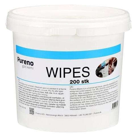 Pureno Renserserviet Wipes I Spand Med 200stk (10388784)