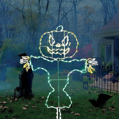 Pre-Lit Oversized Yard Scarecrow - Grandin Road