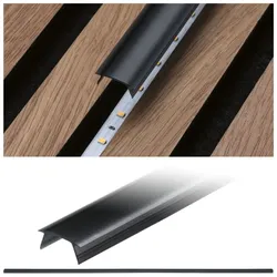 Paulmann 79579 LED Strip Aufbauprofil Diffusor 0,8m Kunststoff Schwarz