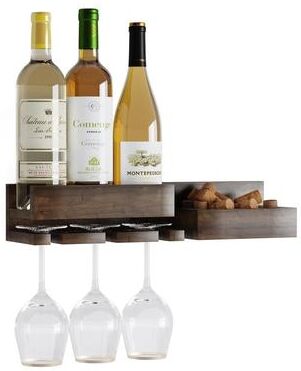 No "Semillon Wall Mounted Wine Rack - 17""D x 4""W x 3""H"