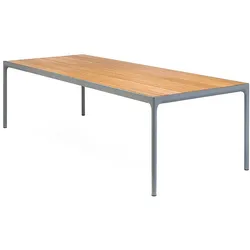 Outdoortisch Four Houe Tischplatte Bambus braun, Designer Henrik Pedersen, 210x75x90 cm