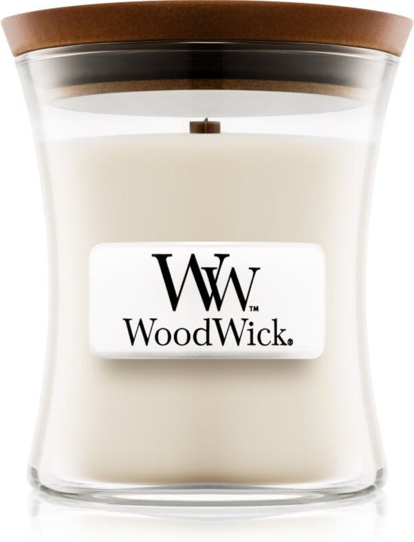 Woodwick Island Coconut bougie parfumée avec mèche en bois 85 g