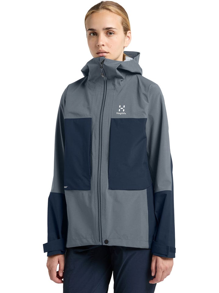 Haglöfs Funktionsjacke "Roc Explore" in Grau/ Dunkelblau - S