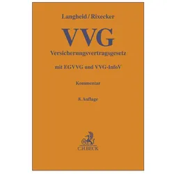 Versicherungsvertragsgesetz. VVG, Fachbücher von Jensua, Langheid, Wolfgang, Jens, Roland, Joachim, GAL, Theo, Rixecker, Römer, Grote, Muschner
