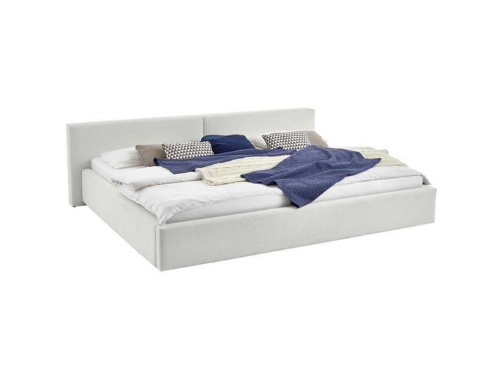 Boxxx Polsterbett, Weiss, Textil, 240x200 cm, Reach, Stoffauswahl, In verschiedenen Grössen erhältlich, Familienbett, Schlafzimmer, Bett, Doppelbetten