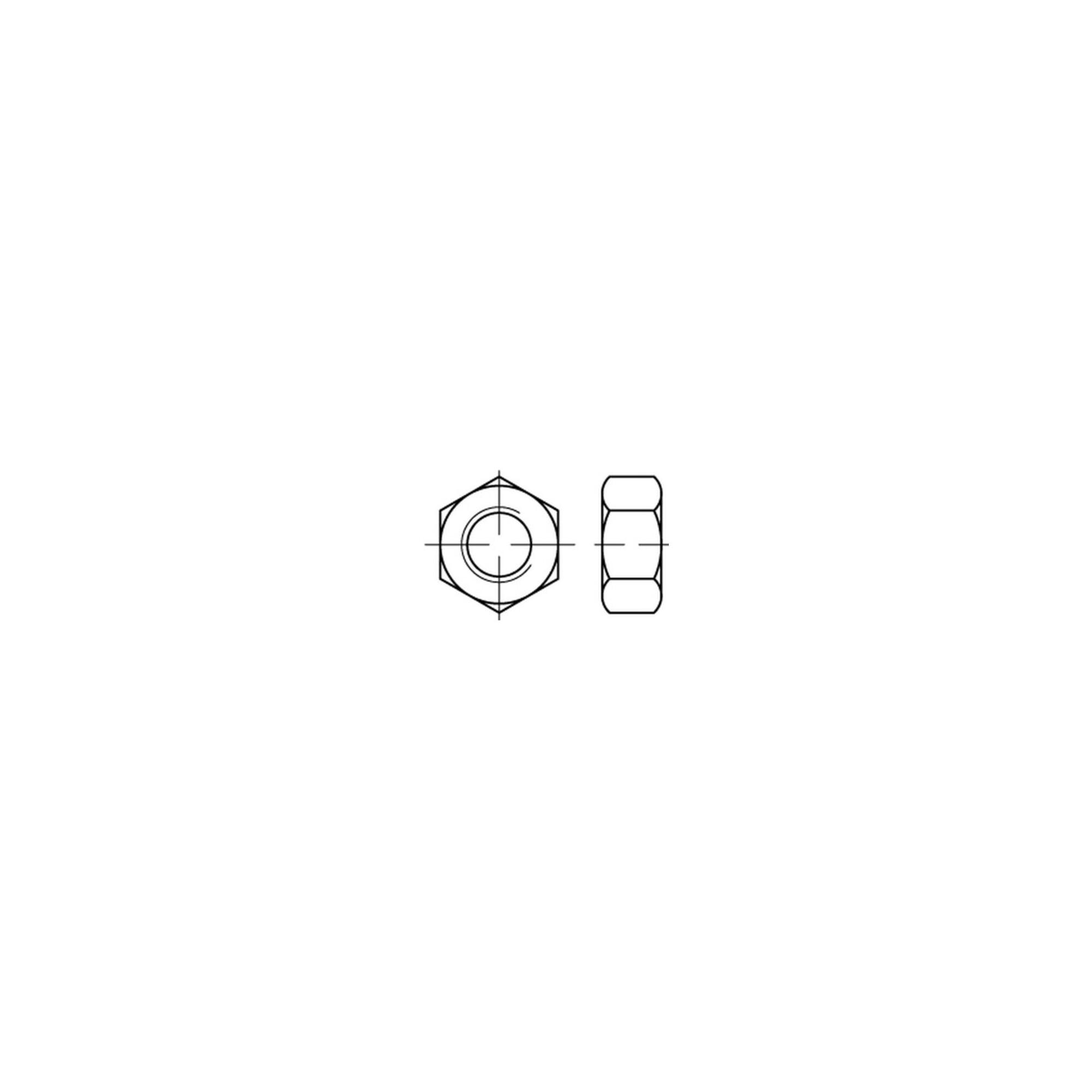Sechskantmutter ISO 4032 M 22 x 2,5 Stahl feuerverzinkt Gewindetoleranz 6H ; Industrial Quality Supplies (040328200220000)