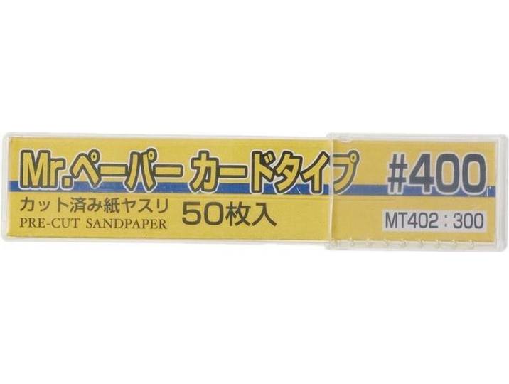 Mr. Hobby Schuurpapier - MT402 MR.Paper card type sand paper #400 50pcs Schuur-papier\, blok of stick