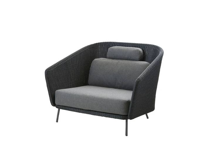 Cane-line Mega Lounge-Sessel Graphic, inkl. graue Kissen