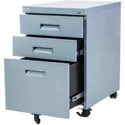 Jet-Line, Rollcontainer, Rollcontainer PAUL grau Rollschrank Bürocontainer knock-down