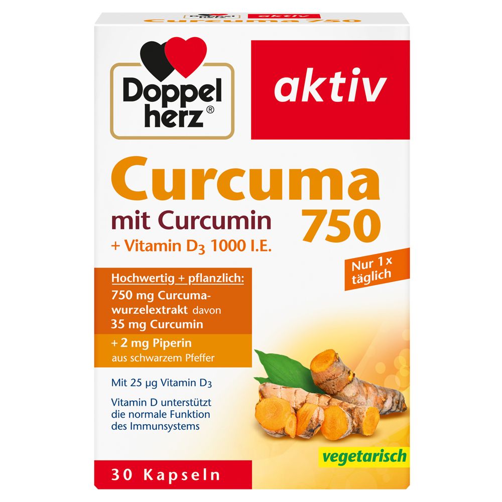 Doppelherz Curcuma 750 Kapseln 30 St