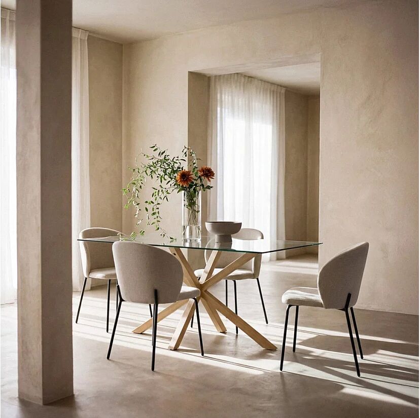 Packs 4 sillas Beige 49 x 80 cm