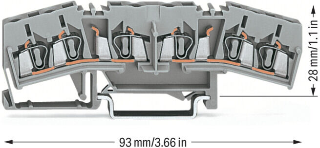 WAGO Bornier double étage 280-675 gris 2,5 mm² (280-675)