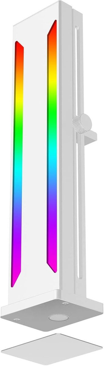 Verstelbare Aluminium GPU Steun met Magnetische Sliding Houder voor Desktop Grafische Kaarten - Wit