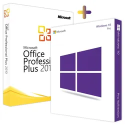 Windows 10 Professional &  Office 2010 Professional Plus  -Softwaredownload inkl...