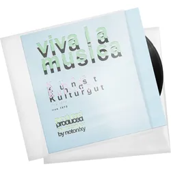 50 Schallplattenhülle 12" Vinyl,  187 x 187 mm, LDPE-Folie, transparent