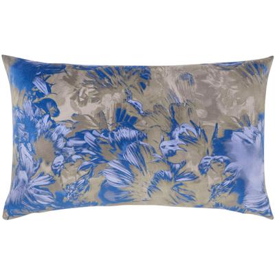 Dekokissen PAD "ROMANCE FLOWER", blau (braun, blau), B:60cm L:35cm, Polyester, Dekokissen_Sitzkissen_Kissenhüllen, Made in Europe