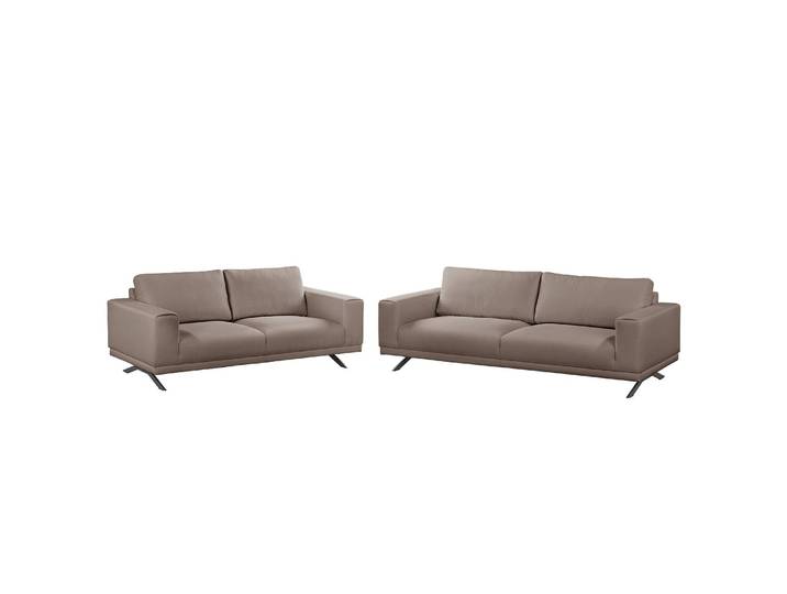 Ensemble de salon 3-2 Marron/Cubanite Tissu Moderne