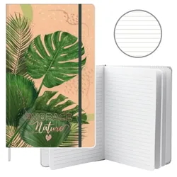 Notizbuch-Planer, liniert, Monstera-Blätter, Radiergummi, A5, 80 Blatt