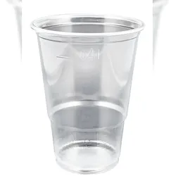 50 Trinkbecher PP, klar-glatt, mit Eichstrich, transparent, 400 ml, 08111