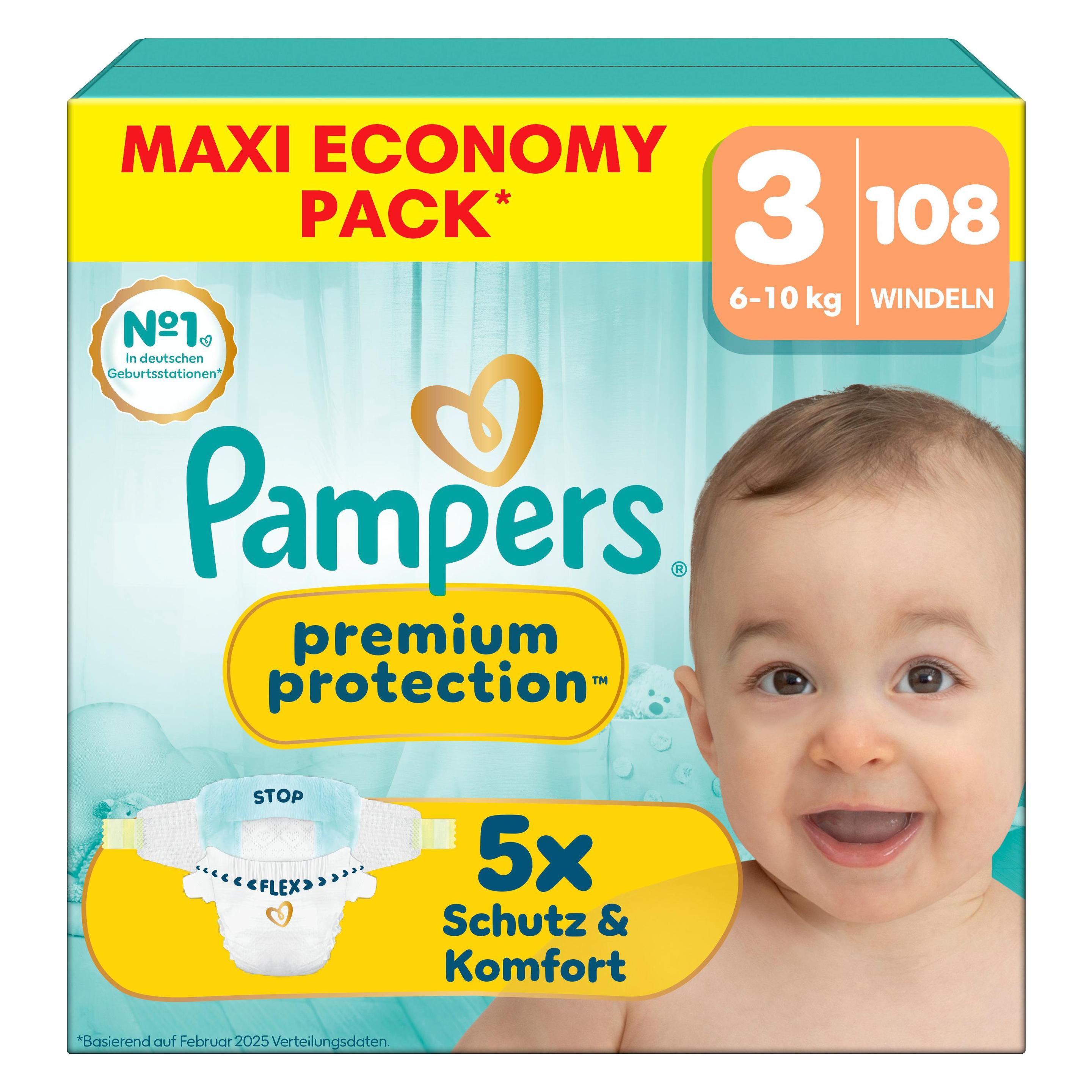 Pampers Premium Protection (Gr. 3, Halbmonatsbox, 108 Stk.) (8006530131964)