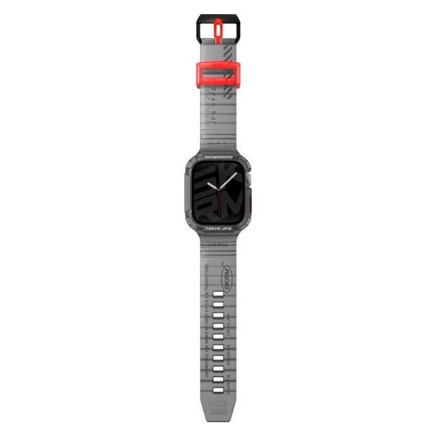 Skinarma Band+Case Saido 2in1 Apple Watch 45/44mm smoke (Plastic, Silikon, Stainless Steel) (SK-WS-SAIDO-SMK45)