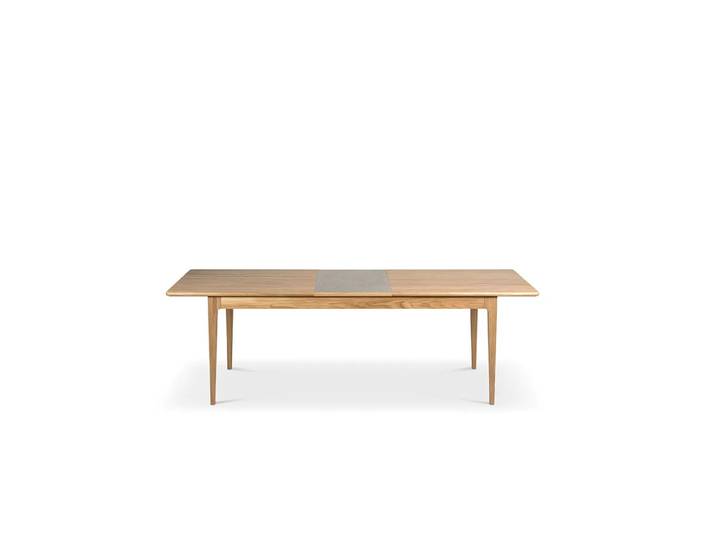 Mavis Höllviken Esstisch Eiche weißpigmentiert mattlack-1 Einlage-Kalkstein á 50 cm
