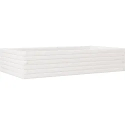 Helloshop26 - Hochbeet für Pflanzen Blumen Terrasse Garten 110 x 60 x 23 cm Kiefernholz massiv weiß 02_0037362