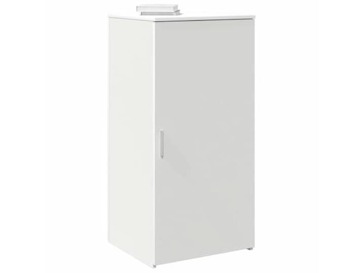 Lagerschrank Weiß 50x45x103,5 cm Holzwerkstoff Aufbewahrungsschrank Stauraum für Büromaterial, Akten, Empfangsbereich, robustes Holzwerkstoffmaterial, einfache Montage