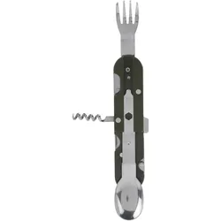Taschenmesser Edelstahl 11cm mit 5 Funktionen Kunststoffgriff Tasche rostfrei Outdoor Messer Besteck Multifunktionsmesser Mehrzweckmesser
