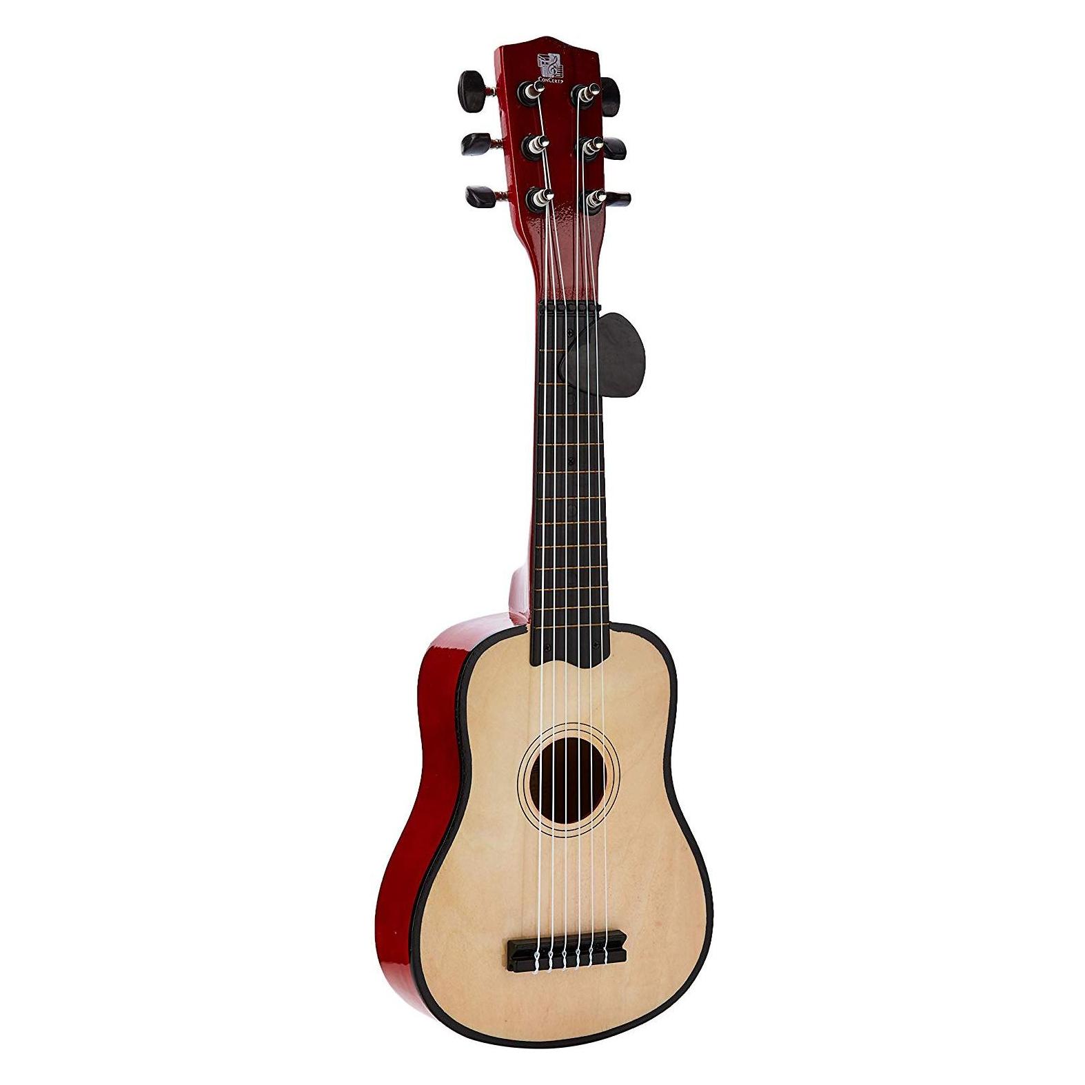 Concerto 701201P Gitarre 55 cm mit Plektrum, Kindergitarre aus Holz, Musikinstrument für Anfänge (73509(701201))