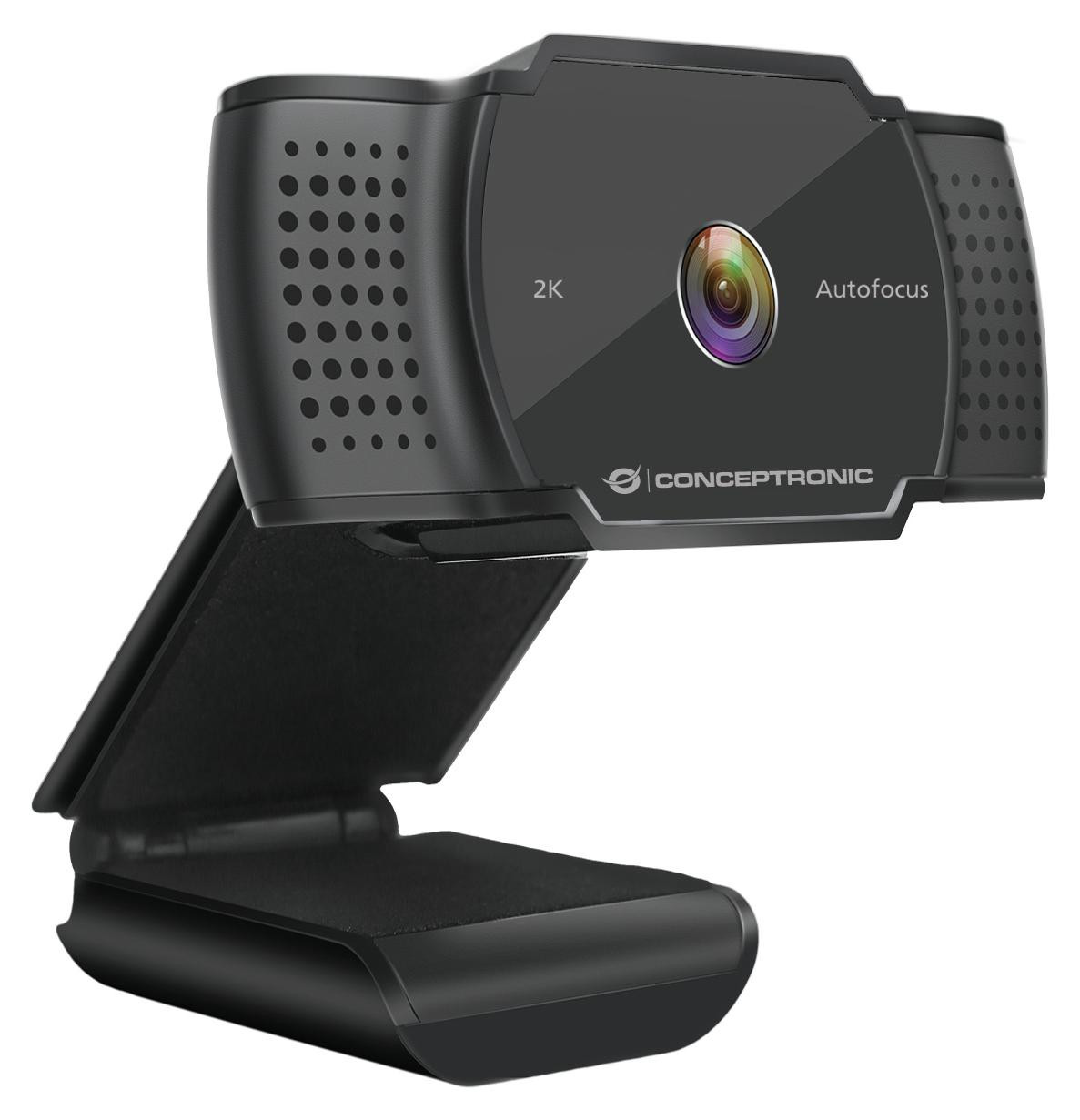 Conceptronic AMDIS 2K Super HD AF-Webcam met microfoon, zwart