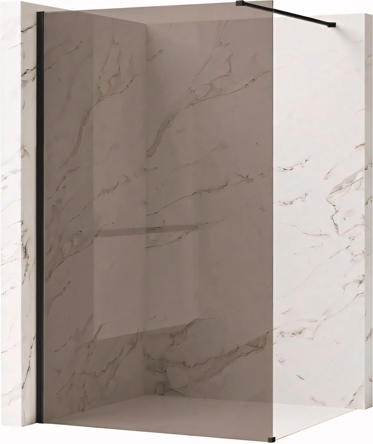 Duschwand Walk-In REA Flexi 110 Black