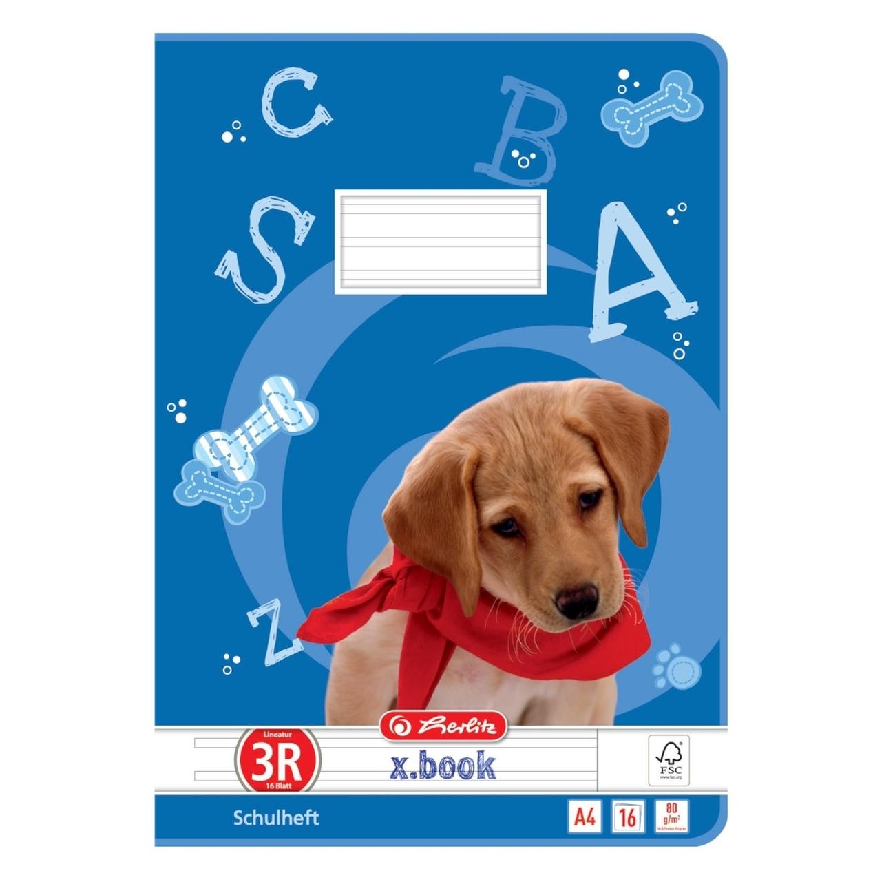 Herlitz Schulheft x.book, DIN A4, Lineatur 3 / liniert (A4, Liniert, Harter Einband) (11338316)
