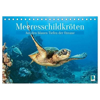 Meeresschildkröten: Aus den blauen Tiefen der Ozeane (Tischkalender 2027 DIN A5 quer), CALVENDO Monatskalender