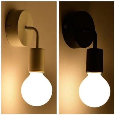 Youfap Market Industrial Decor Iron Black Nordic Modern Wall Lamp For Bedroom Bathroom white