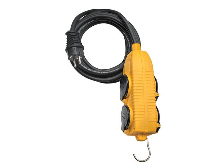 Rallonge électrique Brennenstuhl, Powerblock 4 prises à clapets, protection IP44, câble 5m H07RN-F 3G2,5
