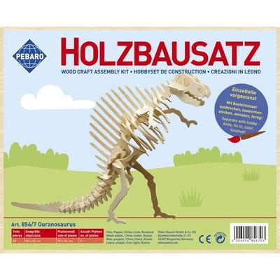 PEBARO 856/7 - Holzbausatz Dinosaurier Ouranosaurus, 38 Teile, Holzkonstruktion zum Zusammenstecken