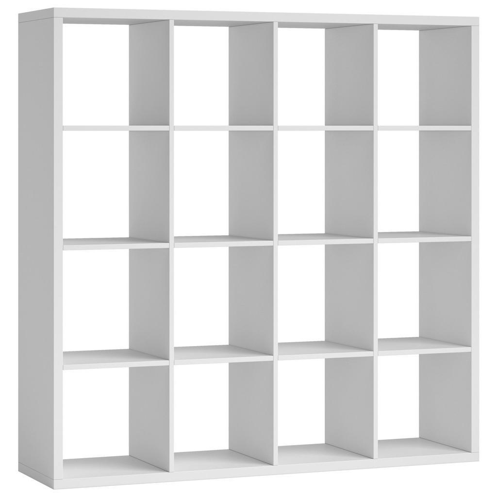Carryhome Raumteiler , Weiss , Holzwerkstoff , 147x147x38 cm , Made in EU , Beimöbel erhältlich , Wohnzimmer, Raumteiler