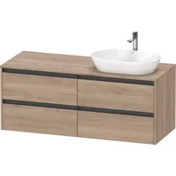 Duravit Ketho2 Konsolen-Waschtischunterbau wandhängend 1400x550x568 Ei K24898R55550000