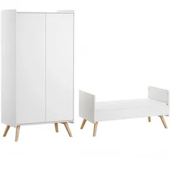 BABYZIMMER 2-teilig Vintage Weiß