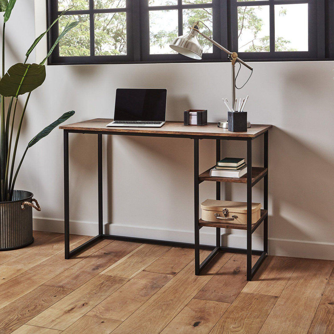 Borough Wharf Alodie Modular Computer Desk Brown 75cm H X 110cm W X 50cm D