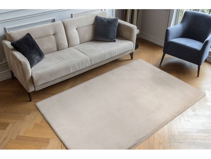 Fellteppich OBSESSION Milestone 600 , grau (taupe), B:120cm H:45mm L:170cm, Polyester, Teppiche, Fellteppich, Kunstfell, Uni Farben, weich & kuschelig, Wohnzimmer