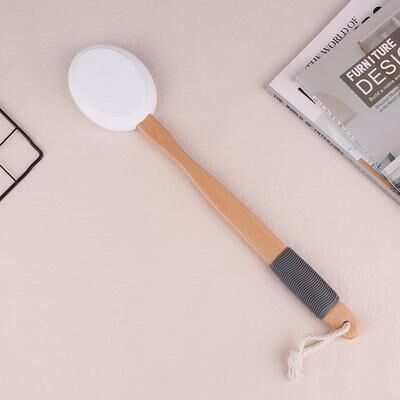 Daily Deals Depot Silicone Long Handle Back Lotion & Sunscreen Applicator Brush gray