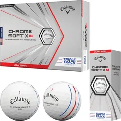 Callaway Chrome Soft X LS 21 Triple Track Golfball 12er weis