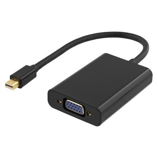 Deltaco DP-VGA13 Videokabel-Adapter 0,25 m mini DisplayPort VGA Schwarz (DP-VGA13)